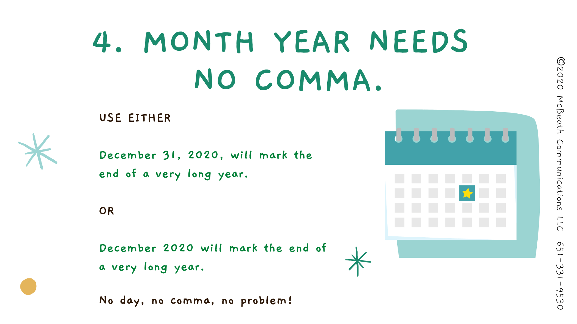 Month Year needs no comma
